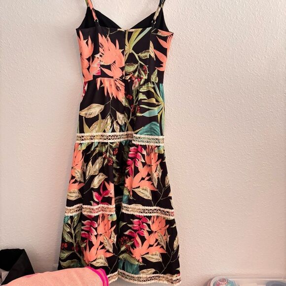 NWT PatBO Tropicalia Jute Trim Midi Dress Size 0 - Picture 5 of 7
